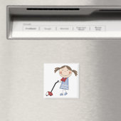 Meisjesvacuümoverhemden en -cadeaus magneet (Insitu (Vaatwasser))