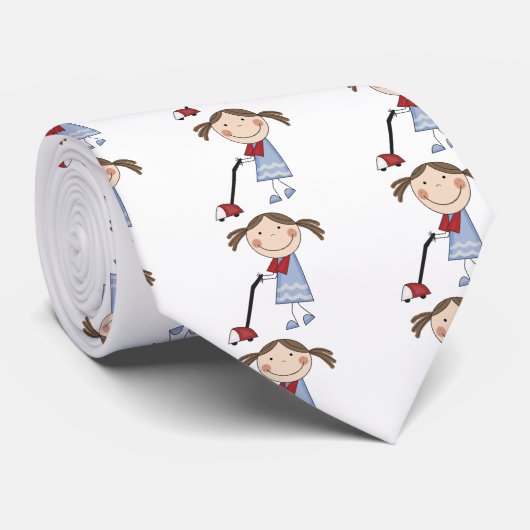 Meisjesvacuümoverhemden en -cadeaus stropdas (Opgerold)