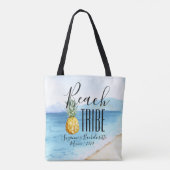 Meisjesvakantie Strand Stam Waterverf Cadeau Tote Bag (Achterkant)