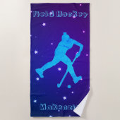 Meisjesveld Hockey gepersonaliseerd Strandlaken (Voorkant)