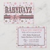 MeisjesVisitekaartje Visitekaartje (Voorkant / Achterkant)