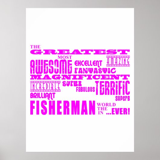 Meisjesvissers : Roze grootste visser Poster (Voorkant)
