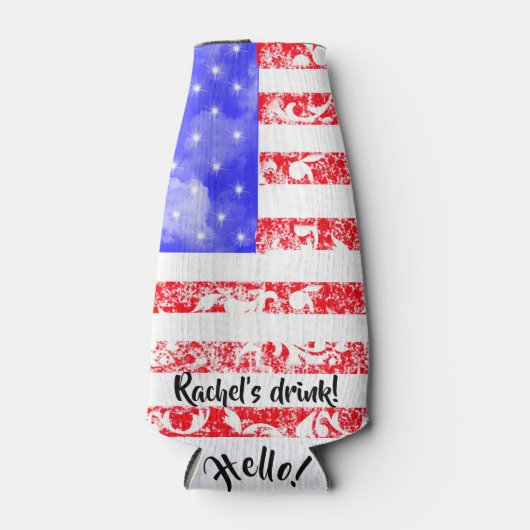 Meisjesvlag op 4 juli flesjeskoeler (Voorkant)