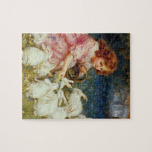 Meisjesvoederkonijnen Legpuzzel (Horizontaal)