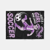 Meisjesvoetbal _1  fleece deken (Voorkant (Horizontaal))