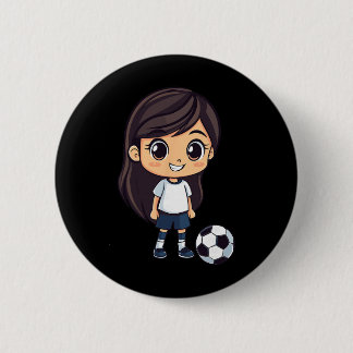Meisjesvoetbal Ronde Button 5,7 Cm