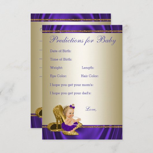 Meisjesvoorspelling en advies Kaarten Baby shower (Voorkant / Achterkant)