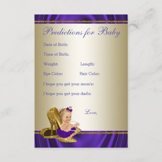 Meisjesvoorspelling en advies Kaarten Baby shower (Voorkant)