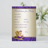 Meisjesvoorspelling en advies Kaarten Baby shower (Staand voorkant)