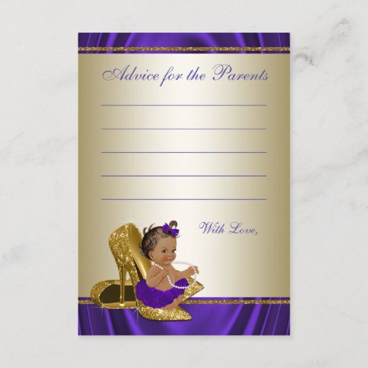 Meisjesvoorspelling en advies Kaarten Baby shower (Achterkant)