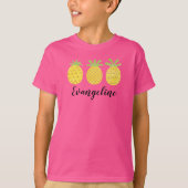 MeisjesWaterverf Pineapple Trio T-shirt (Voorkant)