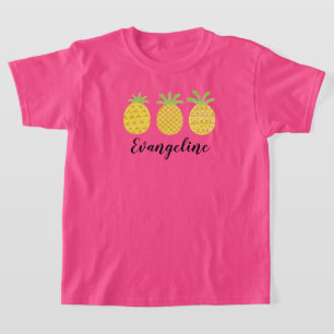 MeisjesWaterverf Pineapple Trio T-shirt