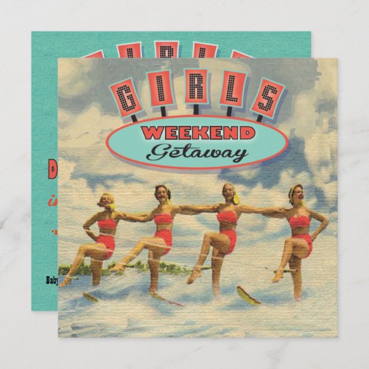 Meisjesweek Getaway Baby Shower-uitvindingen Kaart (Voorkant / Achterkant)