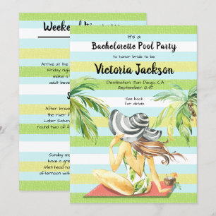 Meisjesweekeinde Tropische getaway Pool Kaart