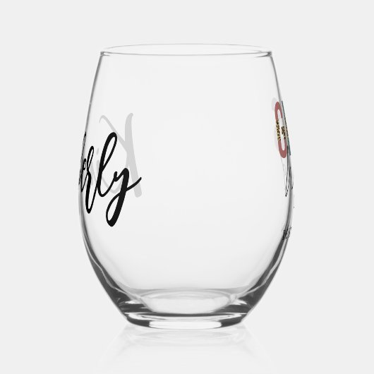 Meisjesweekend Cheeta-print Meisjesreis uitstapje Wijnglas Zonder Voet (Rechts)