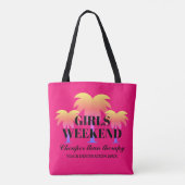 Meisjesweekend goedkoper dan tropische palm   tote bag (Achterkant)