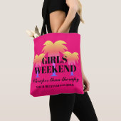 Meisjesweekend goedkoper dan tropische palm   tote bag (Dichtbij)