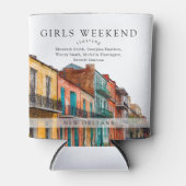 Meisjesweekend met aquarel New Orleans Blikjeskoeler (Voorkant)