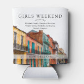 Meisjesweekend met aquarel New Orleans Blikjeskoeler (Achterkant)