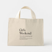 Meisjesweekend Pret Definitie Modern Mini Tote Bag (Achterkant)