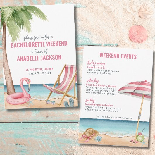 Meisjesweekend Strand Bruidsfeestje Kaart