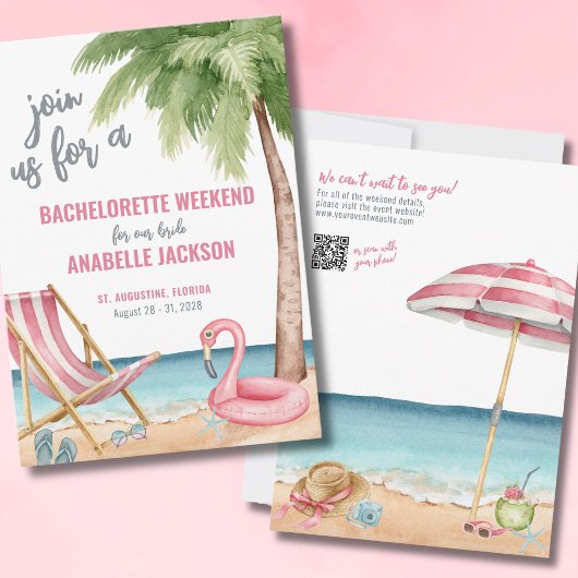 Meisjesweekend Strand Bruidsfeestje Kaart