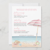 Meisjesweekend Strand Bruidsfeestje Kaart (Achterkant)