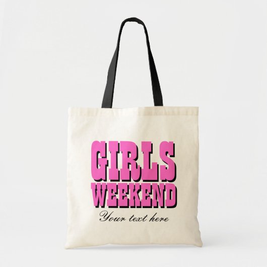 Meisjesweekendfeest canvas tas | Gepersonaliseerde (Voorkant)