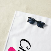 Meisjesweekendreis tropische bestemming stiletto strandlaken (In situ)