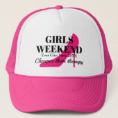 Meisjesweekfeest roze stiletto bachelorette trucker pet (Voorkant)