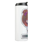 Meisjeswetenschapper Art Thermal Tumbler Thermosbeker (Gedraaid links)