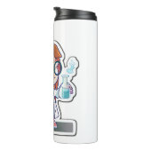 Meisjeswetenschapper Art Thermal Tumbler Thermosbeker (Geroteerd rechts)