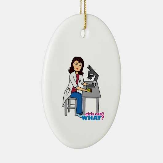 Meisjeswetenschapper - Middelgroot Keramisch Ornament (Rechts)