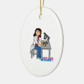 Meisjeswetenschapper - Middelgroot Keramisch Ornament (Links)