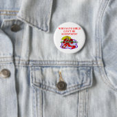 meisjeswetenschapper ronde button 5,7 cm (In situ)