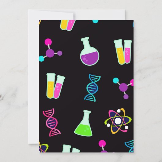 Meisjeswetenschapslab Scientist Party Birthday Kaart (Achterkant)