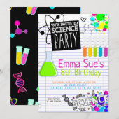 Meisjeswetenschapslab Scientist Party Birthday Kaart (Voorkant / Achterkant)