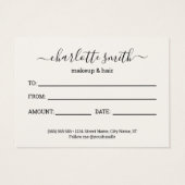 Meisjeszomerpalm laat bedrijfskeuzencertificaat ac visitekaartje (Achterkant)