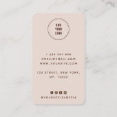 Meisjeszonnebrillen Illustratie Makeup Beauty Mode Visitekaartje (Achterkant)