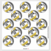 meisjeszwarte volleybalspelers op de zwarte lijst sticker (Vel)