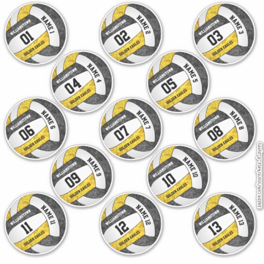 meisjeszwarte volleybalspelers op de zwarte lijst sticker (Voorkant)