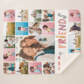 Meiskleurig 20 foto beste vriend moderne eenvoudig sherpa deken (Voorkant (horizontaal))