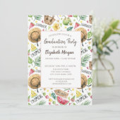 Meiskleurig strand onthax Afstuderen Kaart (Staand voorkant)