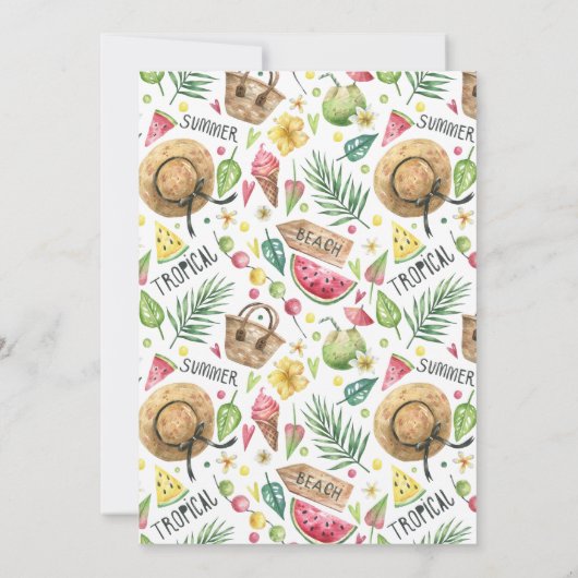 Meiskleurig strand onthax Afstuderen Kaart (Achterkant)