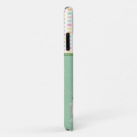 Meiskleurige Buttonnen, Baby Flamingo Case-Mate iPhone Case (Achterkant/rechts)