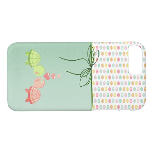Meiskleurige Buttonnen, schildpadden in liefde Case-Mate iPhone Case (Achterkant (Horizontaal))