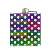 Meiskleurige monogram polka-stippen heupfles (Achterkant)