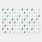 Meiskleurige patroonstrepen en roze stippen inpakpapier vel (Voorkant)