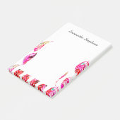 Meiskleurige Waterverf Hand Drawn Feathers Post-it® Notes (Schuin)