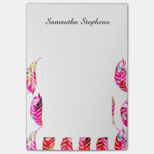 Meiskleurige Waterverf Hand Drawn Feathers Post-it® Notes